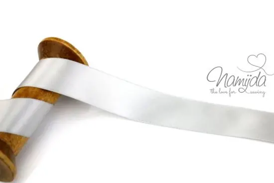 1 MTR. SATINBAND HeLLGRau – 25mm Heute Kaufen
