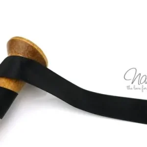 1 MTR. SATINBAND SCHwARZ - 25mm Kostenfreie Lieferung