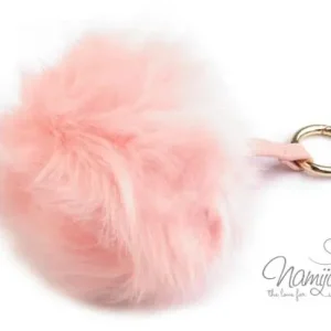 Sofort Bestellen 1 Stück XXL KuNST FeLLbommel ANHÄNGER ROSE - 13cm