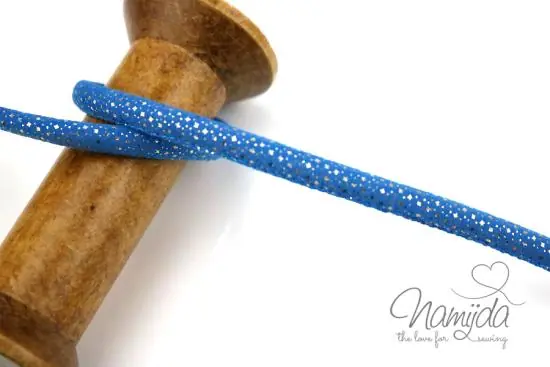 1 MTR. GLITZER KuNSTLEDER KORDEL TüRKIS – 7mm Im Trend