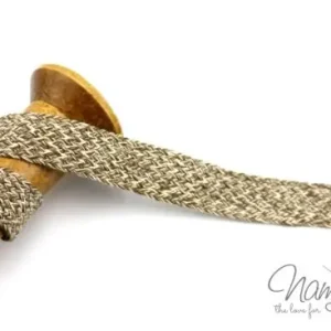 1 MTR. MULTICOLOUR Kordel TAUPE/SaND - 2cm - flach Neuheit