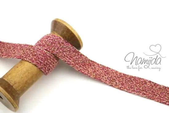 1 MTR. MULTICOLOUR Kordel PiNK/BRauN – 2cm – flach Kracherpreis