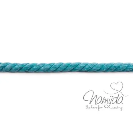 Knallerangebot 1 MTR. ♥ XXL Gedrehte Hoodie Kordel PeTROL meliert – 12mm ♥