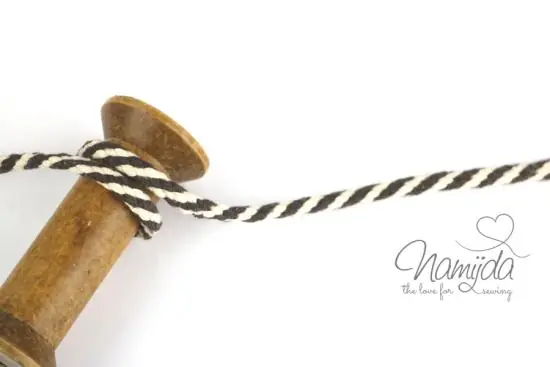 1 MTR. Hoodie Kordel zweifarbig – Braun – 7mm Preisknaller