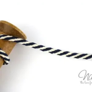 Versand Am Gleichen Tag 1 MTR. Hoodie Kordel zweifarbig - DuNKELBLau - 7mm