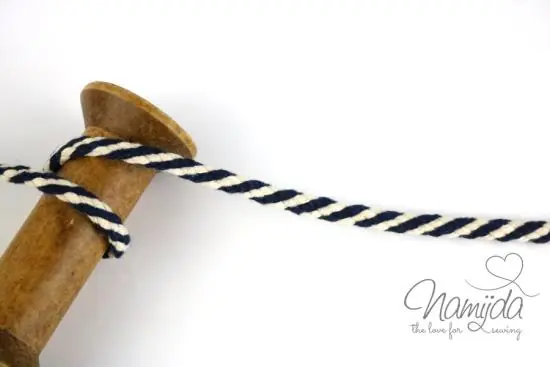 Versand Am Gleichen Tag 1 MTR. Hoodie Kordel zweifarbig – DuNKELBLau – 7mm