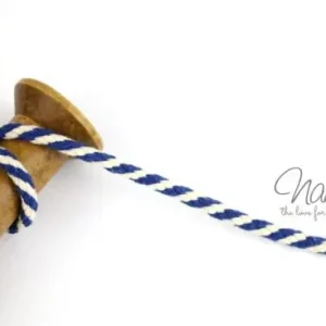 1 MTR. Hoodie Kordel zweifarbig - BLau - 7mm Heute Kaufen