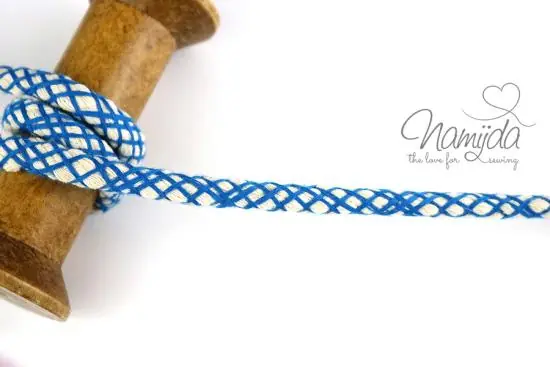 1 MTR. NETZ Hoodie Kordel – BLau – 8mm Sonderangebot