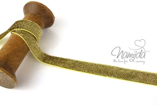 Mengenrabatt 1 MTR. ♥ LUREX GLiTZERBAND GoLD – 15mm ♥