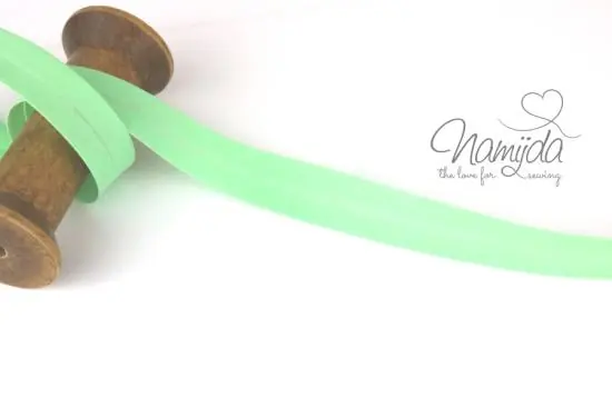 Angebot 1 MTR. ♥ BAUMWOLL SCHRÄGBAND HeLL-MiNT – 20mm♥