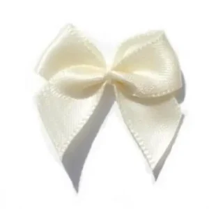 5 ♥ SATIN Schleifchen CREME ♥ Kostenfreie Lieferung