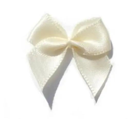 5 ♥ SATIN Schleifchen CREME ♥ Kostenfreie Lieferung