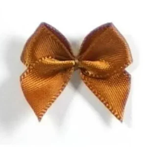 5 ♥ SATIN Schleifchen BRAUN ♥ Neuheit