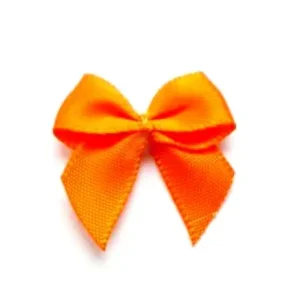 5 ♥ SATIN Schleifchen ORANGE ♥ Preisknaller