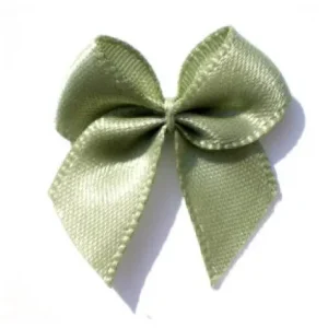 5 ♥ SATIN Schleifchen KHAKI LIGHT ♥ Beliebt