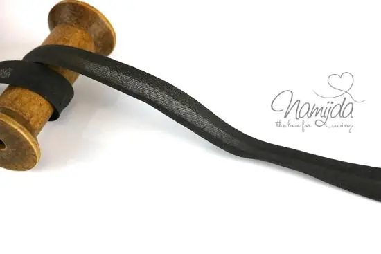 Hochwertig 1 MTR. ♥ BAUMWOLL SCHRÄGBAND DuNKELBRAUN – 20mm ♥