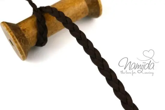 1Mtr. ♥ Geflochtenes XL Kunstlederband BRAUN – 1cm ♥ Top-Angebot