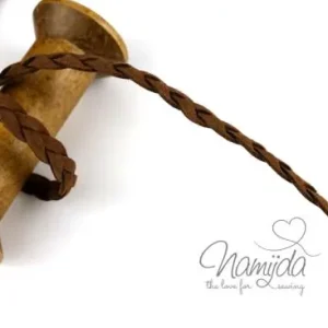 1Mtr. ♥ Geflochtenes XL Kunstlederband RoST- 1cm ♥ Neue Kollektion