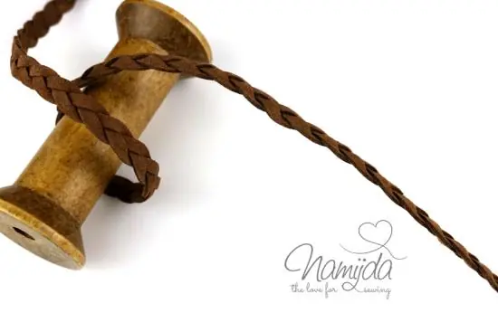 1Mtr. ♥ Geflochtenes XL Kunstlederband RoST- 1cm ♥ Neue Kollektion