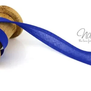 1 MTR. ♥ BAUMWOLL SCHRÄGBAND ROYAL BLau - 20mm♥ Kostenloser Versand