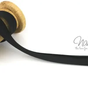 Weltweiter Versand 1 MTR. ♥ BAUMWOLL SCHRÄGBAND SCHwARZ - 20mm ♥