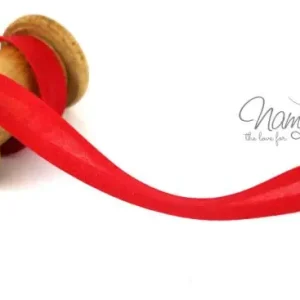 Markenprodukt 1 MTR. ♥ BAUMWOLL SCHRÄGBAND RoT - 20mm ♥