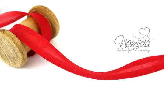 Markenprodukt 1 MTR. ♥ BAUMWOLL SCHRÄGBAND RoT – 20mm ♥