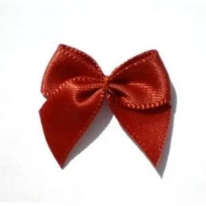 5 ♥ SATIN Schleifchen BORDEAUX ♥ Premium