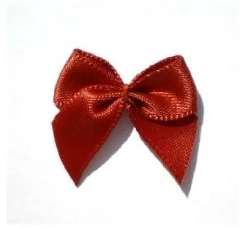 5 ♥ SATIN Schleifchen BORDEAUX ♥ Premium