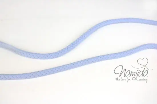 1 MTR. ♥ Geflochtene Hoodie Kordel HeLLBLau 8mm ♥ Zertifiziert