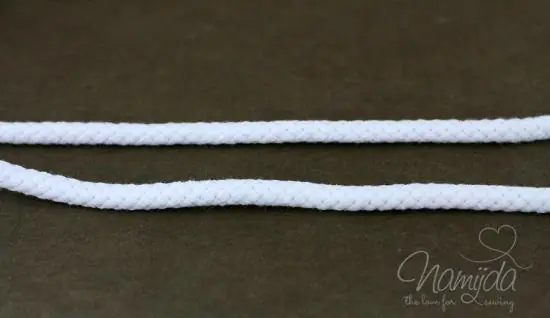 1 MTR. ♥ Geflochtene Hoodie Kordel NaTUR 8mm ♥ Saisonangebot