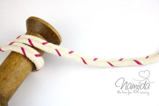 1 MTR. ♥ Zopfmuster Hoodie Kordel PiNK – 11mm ♥ Premium