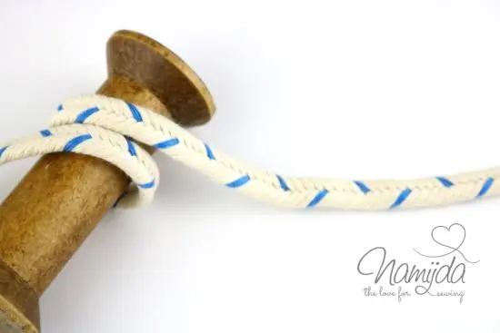 1 MTR. ♥ Zopfmuster Hoodie Kordel AQUA – 11mm ♥ Knallerangebot