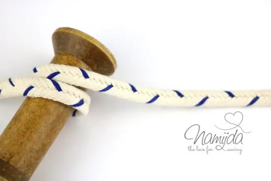 1 MTR. ♥ Zopfmuster Hoodie Kordel ROYAL BLau – 11mm ♥ Highlight