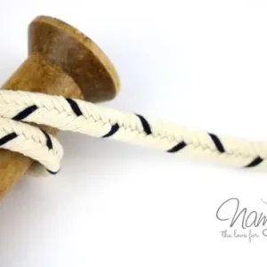 1 MTR. ♥ Zopfmuster Hoodie Kordel DuNKELBLau - 11mm ♥ Im Trend