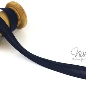 1 MTR. ♥ BAUMWOLL SCHRÄGBAND DUNKELBLau - 18mm ♥ Zertifiziert