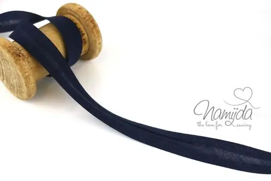 1 MTR. ♥ BAUMWOLL SCHRÄGBAND DUNKELBLau – 18mm ♥ Zertifiziert