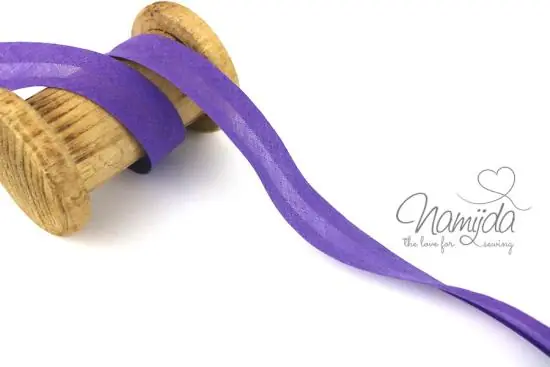 Heute Kaufen 1 MTR. ♥ BAUMWOLL SCHRÄGBAND LiLA – 20mm ♥