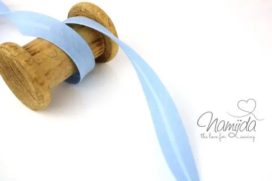 Bestseller 1 MTR. ♥ BAUMWOLL SCHRÄGBAND HeLLBLau – 20mm ♥