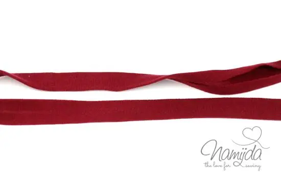 1 MTR. ♥ Elastisches Jersey Schrägband – Bordeaux ♥ Preis Gesenkt