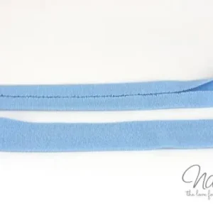 1 MTR. ♥ Elastisches Jersey Schrägband - HELLBLAU ♥ Günstig