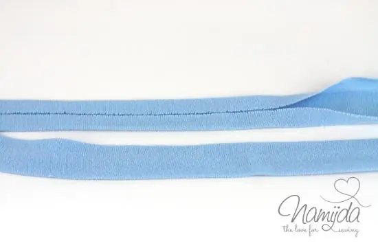 1 MTR. ♥ Elastisches Jersey Schrägband – HELLBLAU ♥ Günstig
