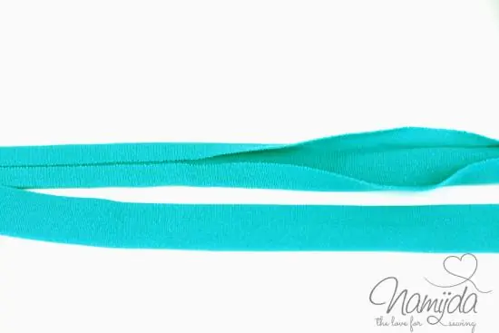 1 MTR. ♥ Elastisches Jersey Schrägband – AQUA ♥ Nur Heute