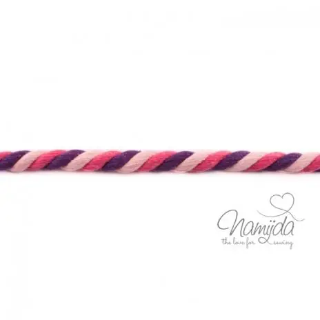 1 MTR. ♥ XXL Gedrehte Hoodie RoSE/PiNK/LiLA meliert – 12mm ♥ Jetzt Zugreifen