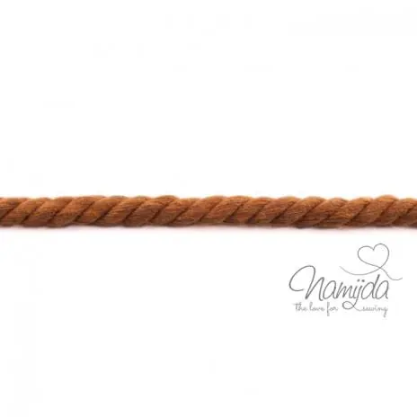 Rabatt 1 MTR. ♥ XXL Gedrehte Hoodie Kordel ROST meliert – 12mm ♥