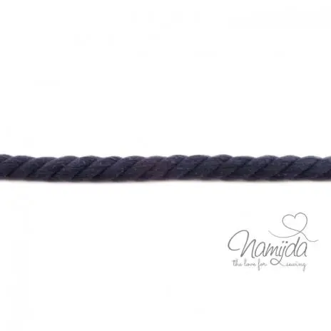 1 MTR. ♥ XXL Gedrehte Hoodie Kordel DUNKELBLAU meliert – 12mm ♥ Must-Have