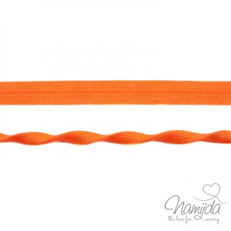 1 MTR. ♥ Elastisches Einfassband JACQUARD -Orange – 20mm – Glänzend ♥ Mega-Angebot