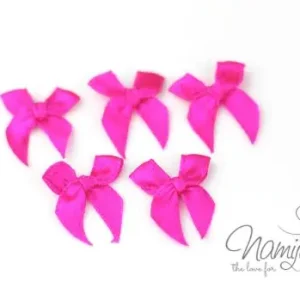 Markenware 5 ♥ MiNi Schleifchen DARK PINK ♥
