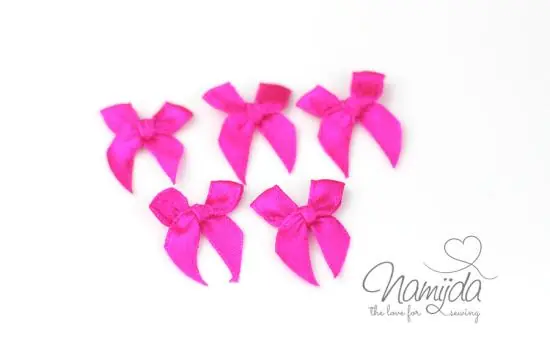 Markenware 5 ♥ MiNi Schleifchen DARK PINK ♥