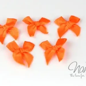 Markenware 5 ♥ MiNi Schleifchen Hell Orange ♥